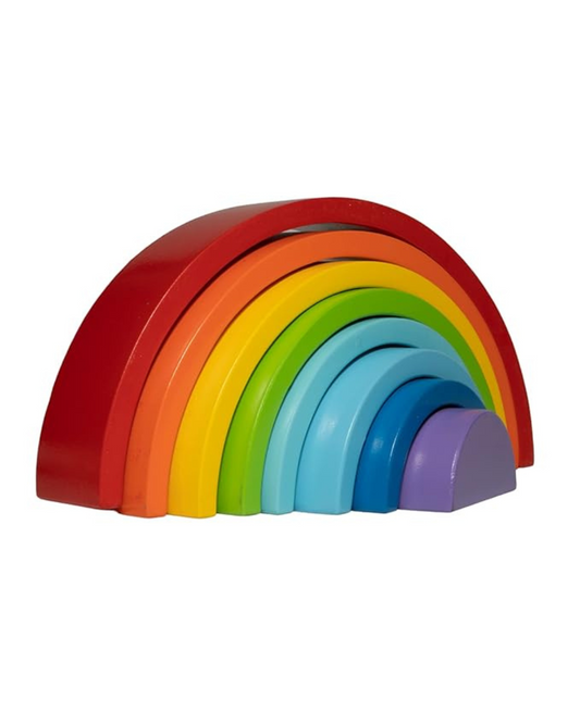 ToyStoe Wooden Rainbow Stacker | Stacking & Nesting Game